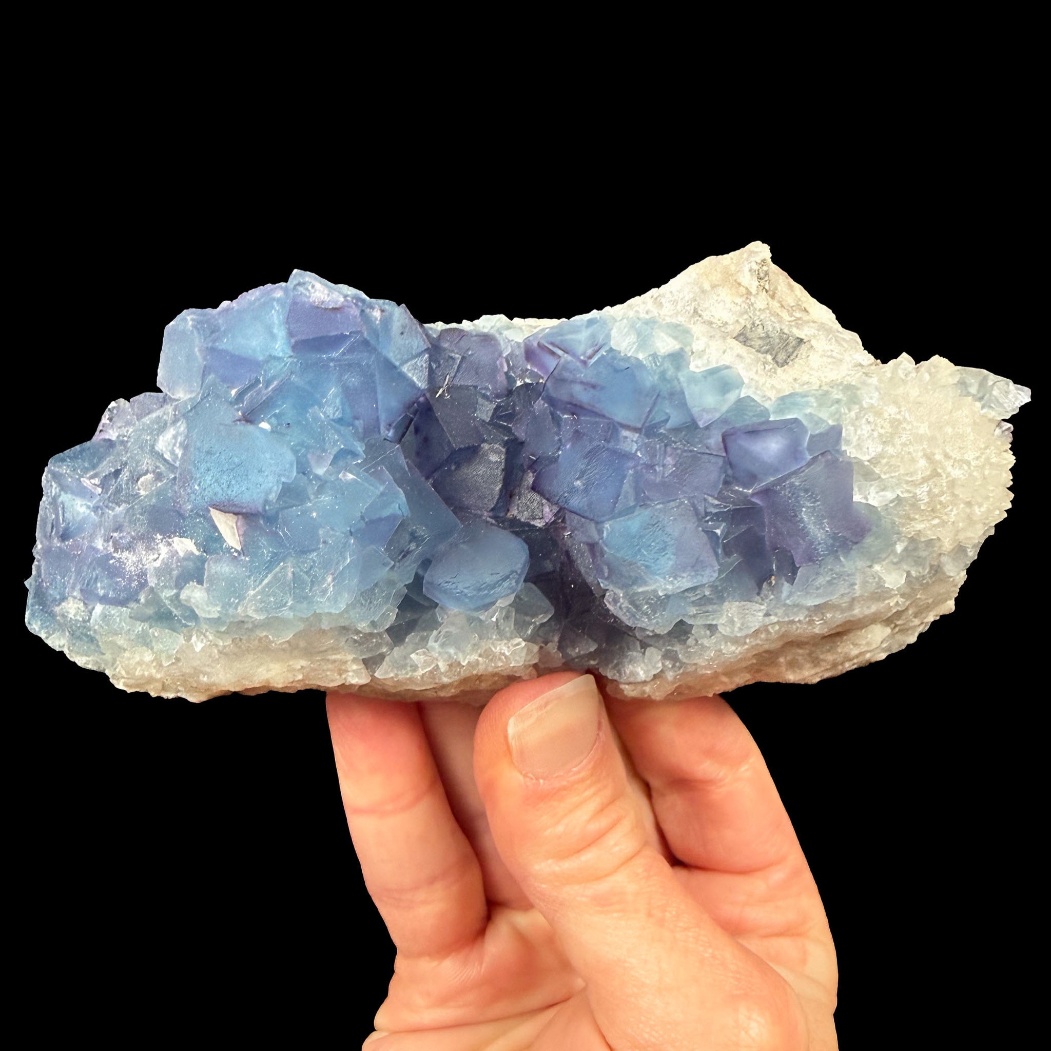 Blue Fluorite cubes from New Mexico