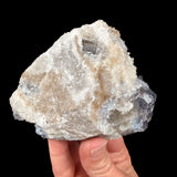 Reverse side of fluorite on quartz specimen