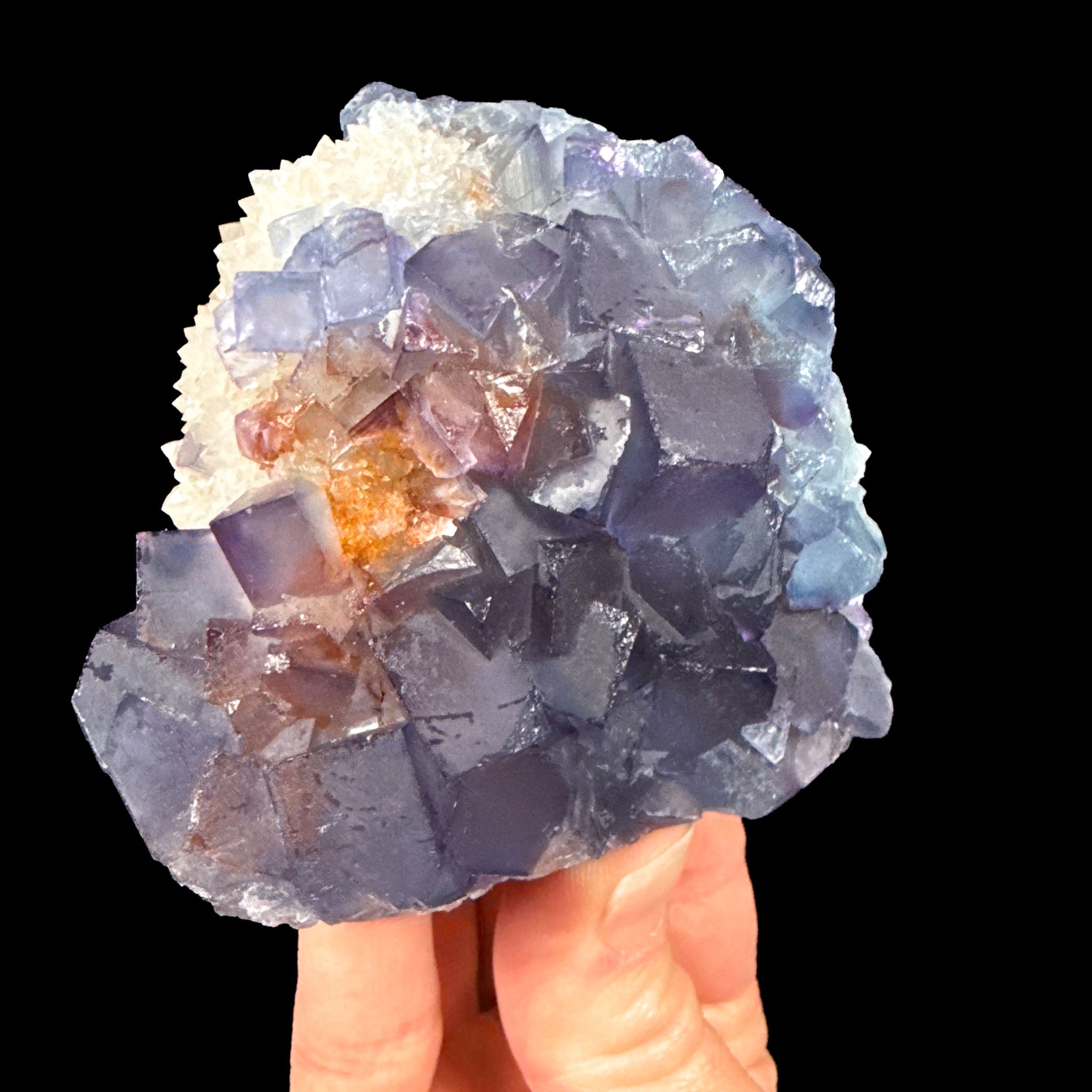 Fluorite on Quartz - Blanchard Mine, New Mexico, USA