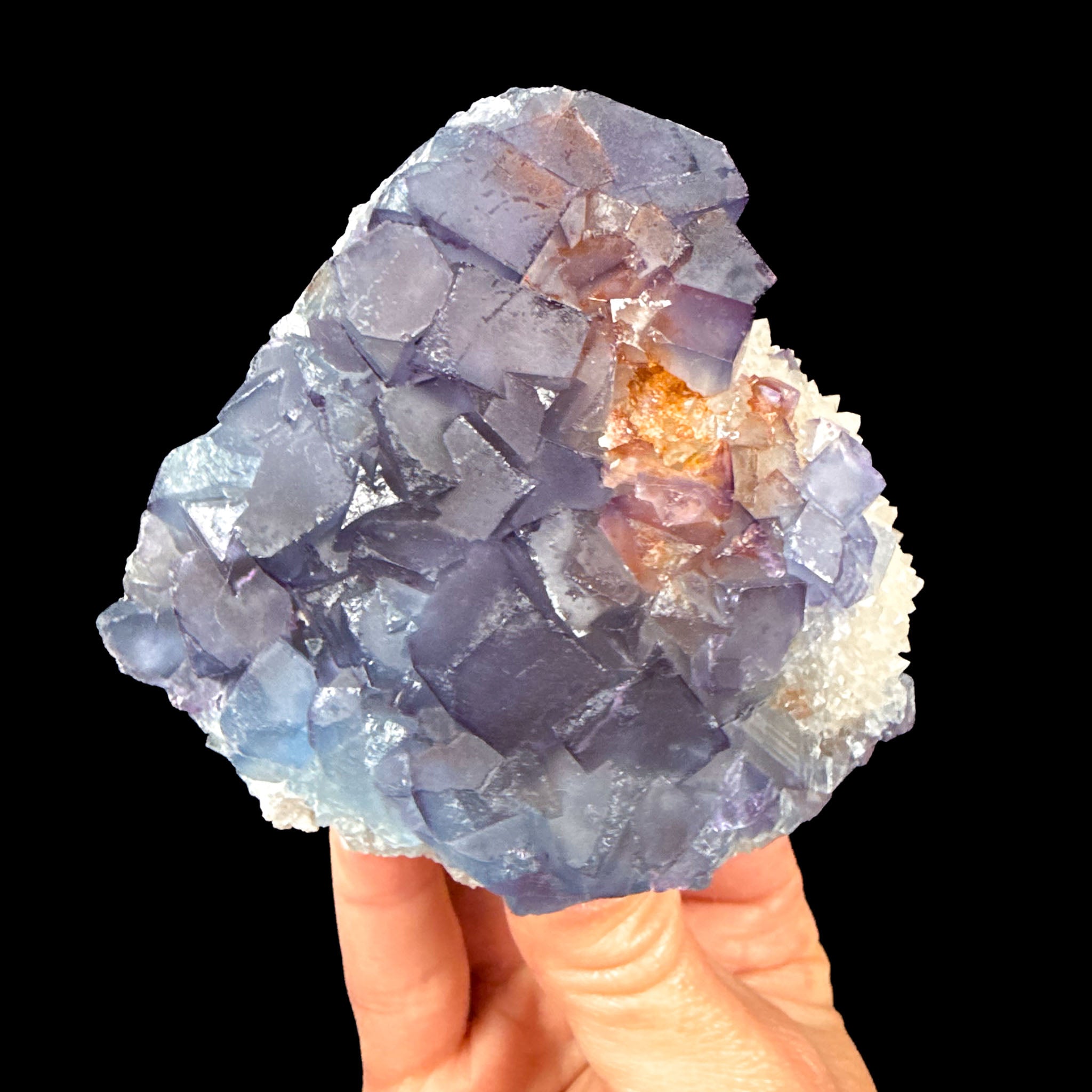 Purple fluorite cubes Blanchard Mine, New Mexico
