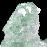 Green Fluorite Crystal Cubes on Drusy Quartz Rock Matrix