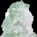 Close Up of Seafoam Green Crystals of Fluorite in a Natural Cubic Shape
