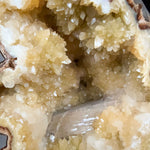 Close up of Golden Calcite crystals with Barite
