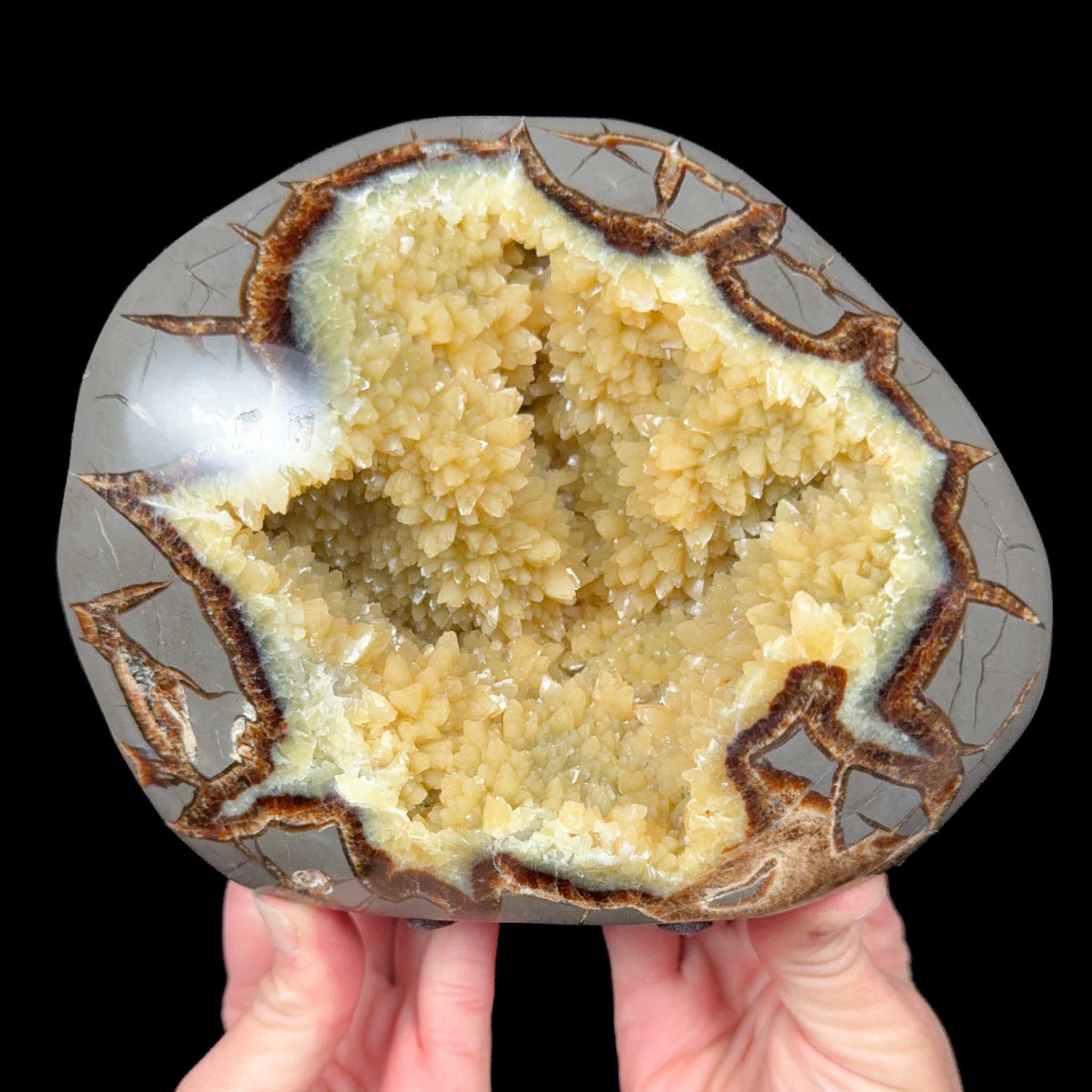 Golden yellow Calcite concretion from Utah