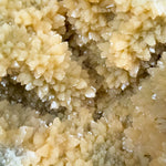 Close up of yellow Calcite crystals
