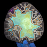 Septarian Concretion Slice displaying UV fluorescence