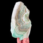 Teal Green Aragonite Slice from Spain