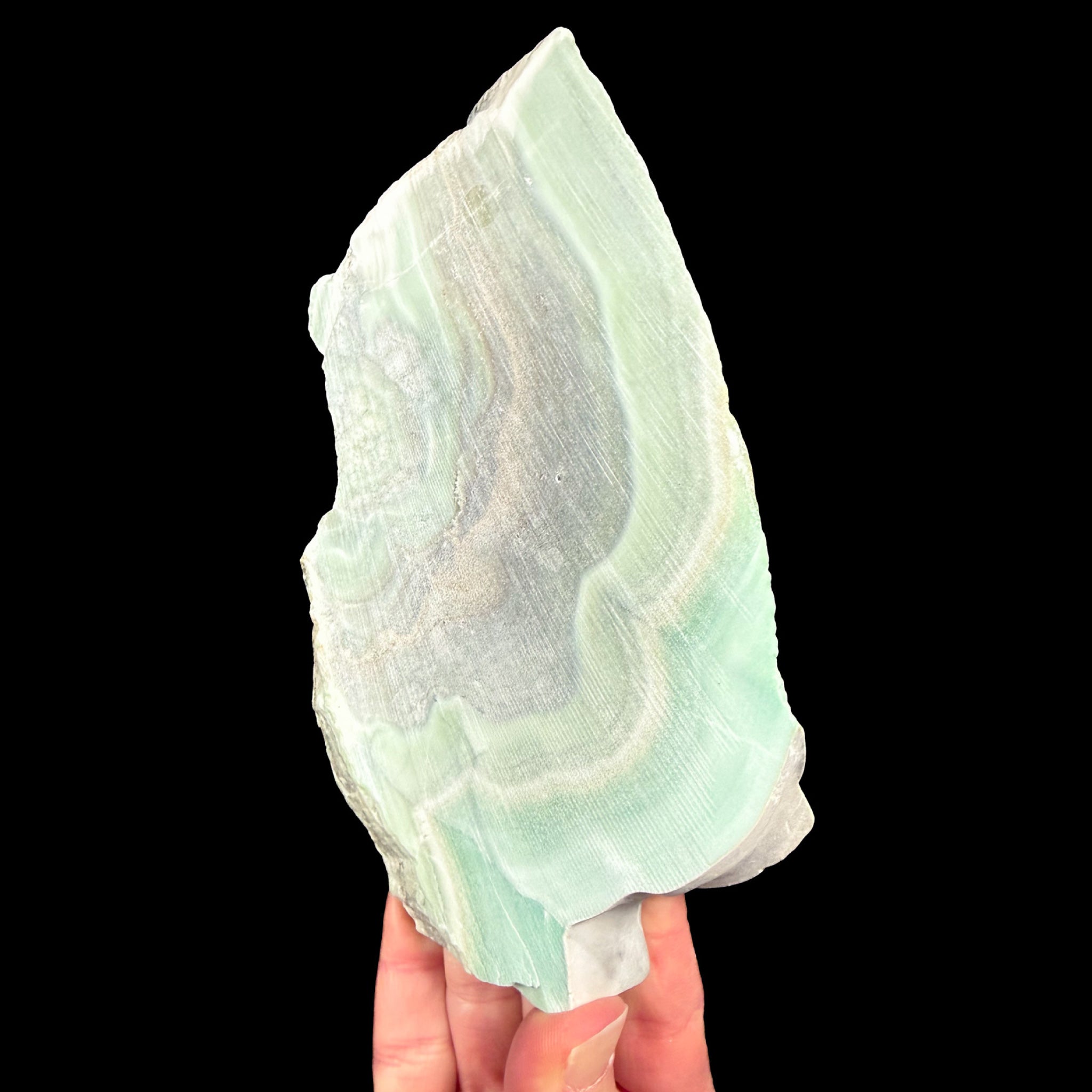 Unpolished back side of specimen