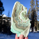 Green Aragonite Slice