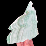 Teal Green Aragonite Stone Slice from Spain