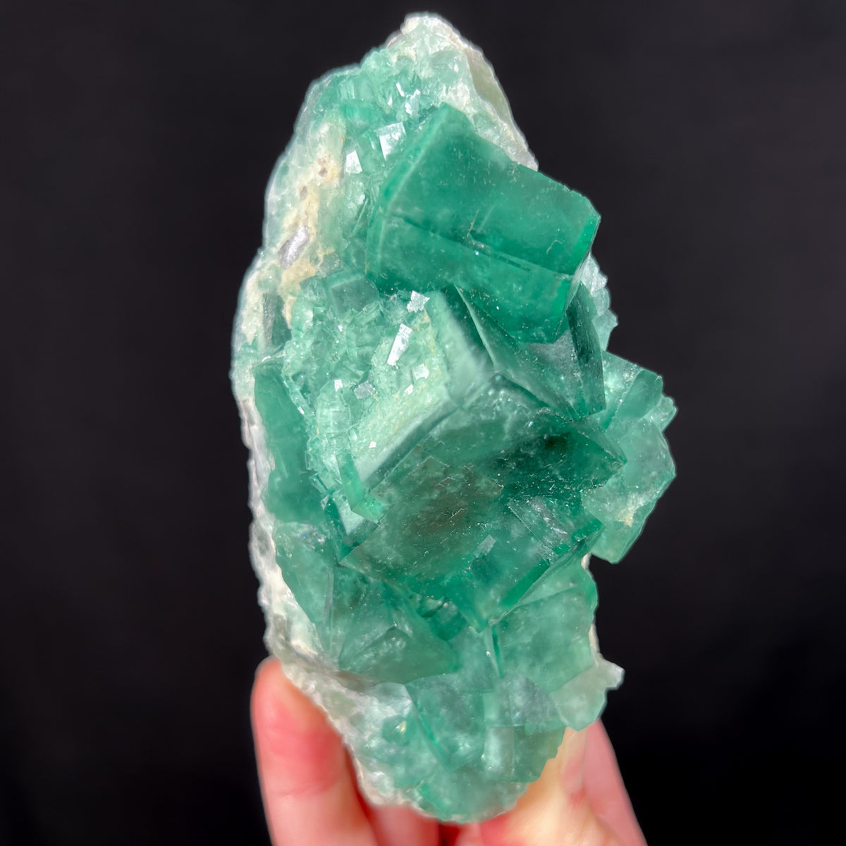 Green Fluorite Crystals with Zoning