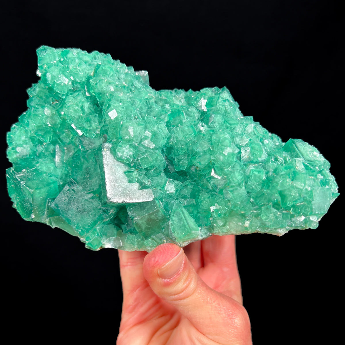 Large Green Fluorite Crystal Cubes from Madagascar
