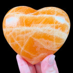 Orange Calcite Stone Heart