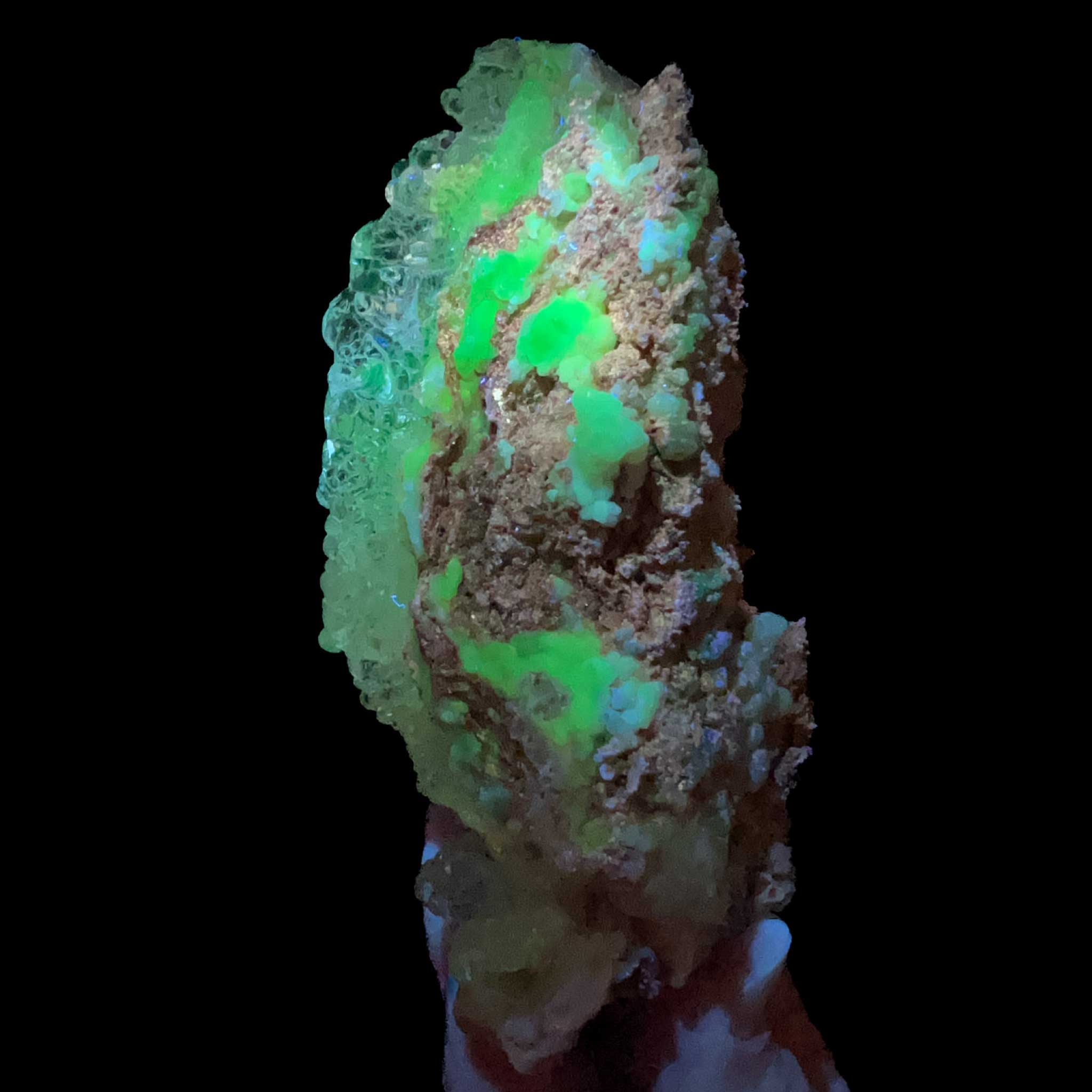 Exterior of specimen under UV light exposure