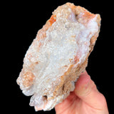 Clear and pink Hyalite Opal mineral specimen 