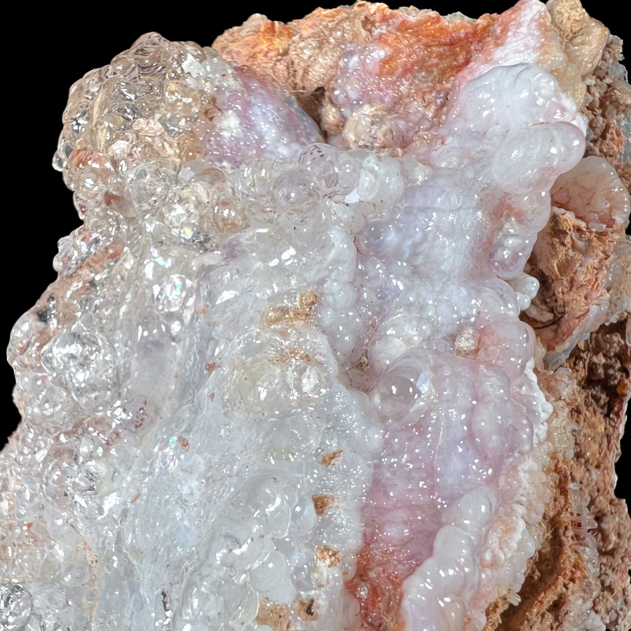 Closeup of Hyalite Opal crystals