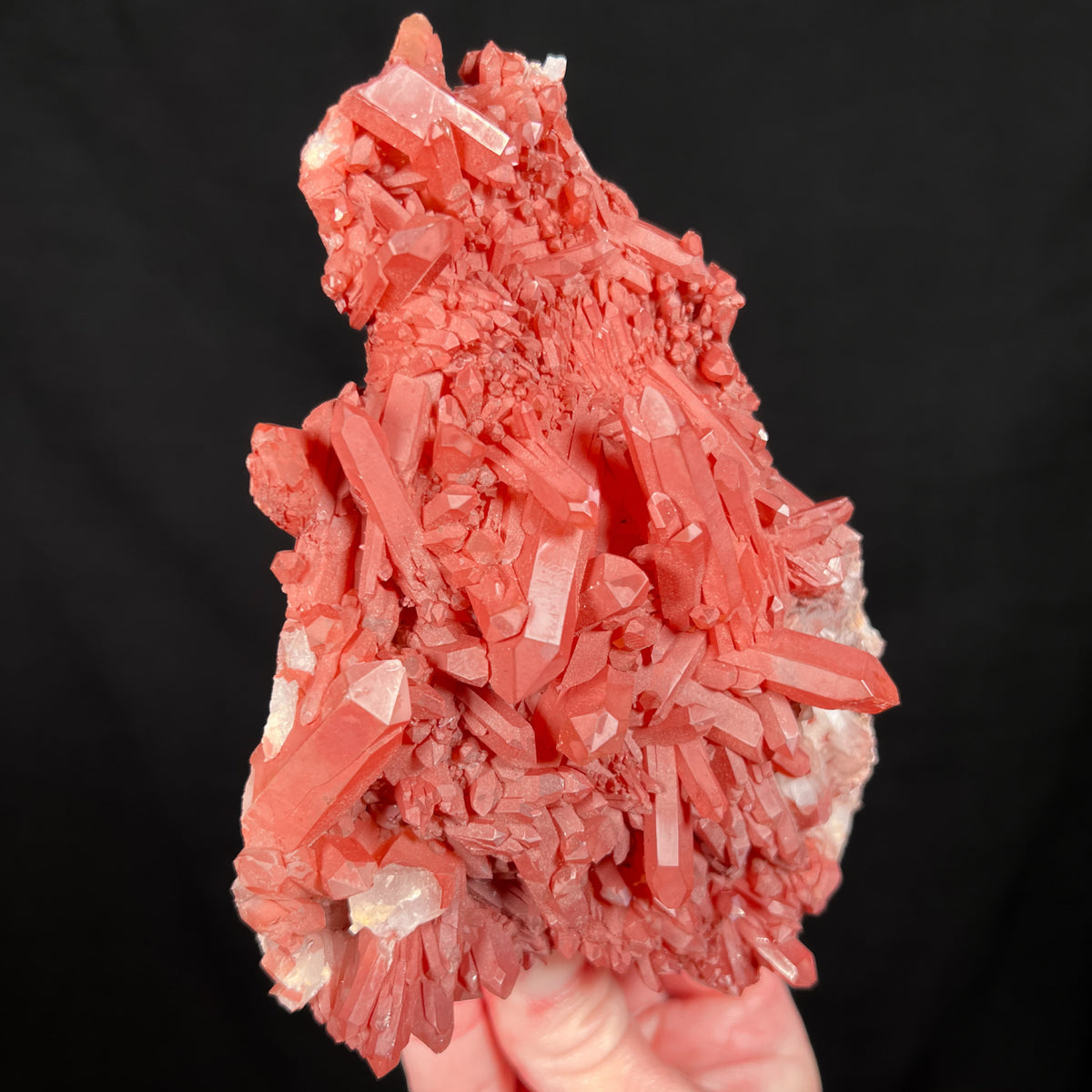 Red Iron Coated Quartz Crystals