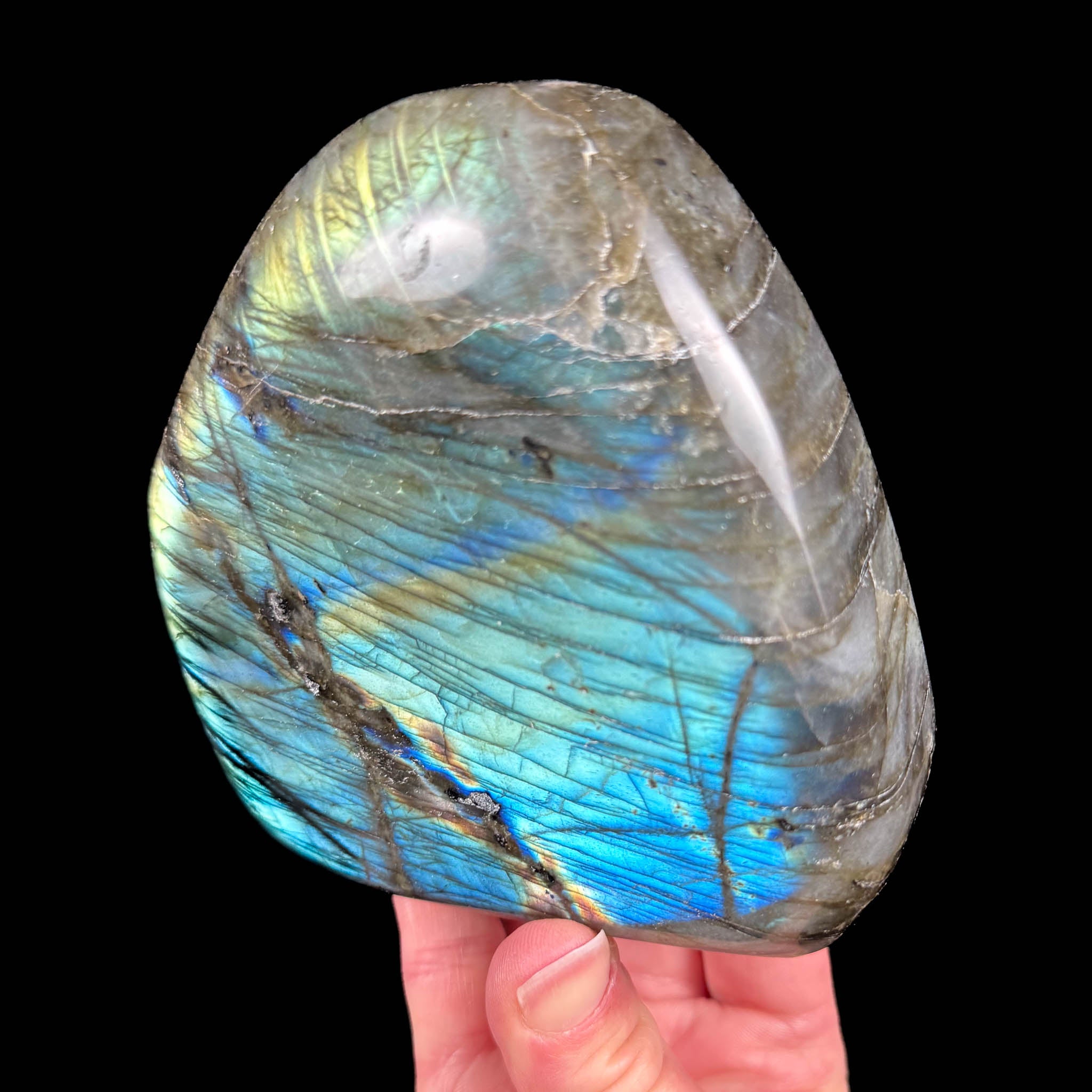 Labradorite polished stone specimen from Madagascar