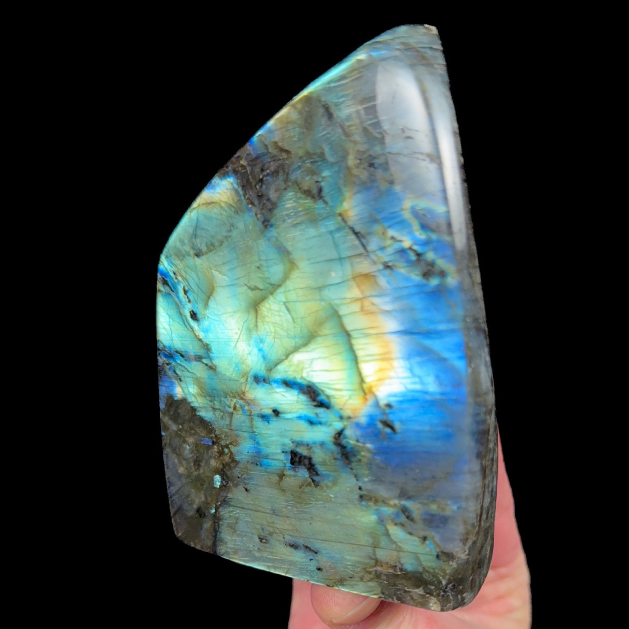Side View of Polished Labradorite 