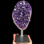 Large Amethyst Stone on Metal Display Stand