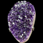 Close Up of purple Amethyst crystals inside a Geode