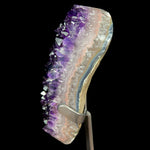 Side View of Amethyst Geode showing polished edges