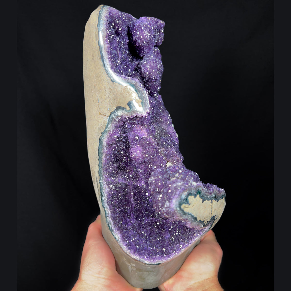 Large Amethyst Geode Side View