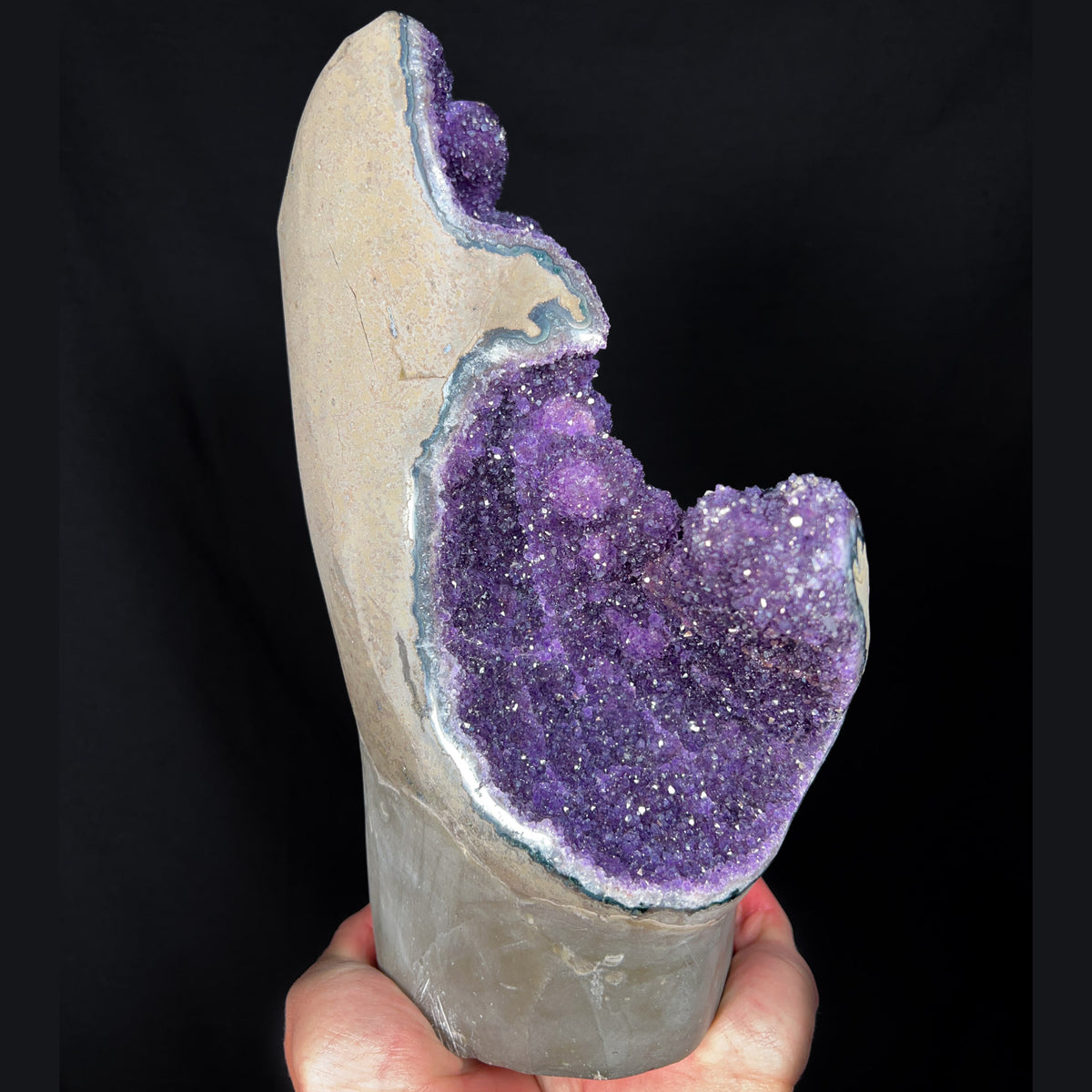 Large Amethyst Geode with Purple Crystals