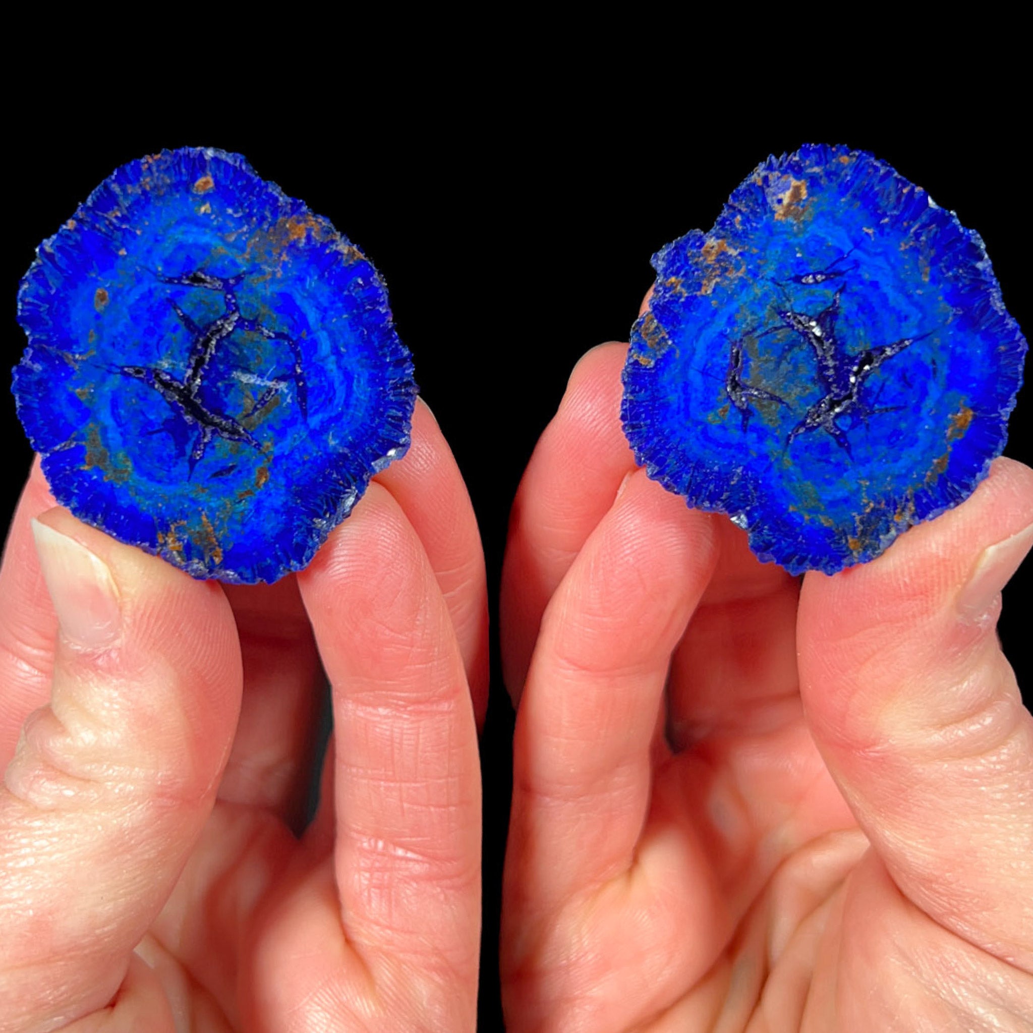 Large Azurite Blueberry Pair