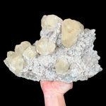 Large Mineral Specimen of Drusy Quartz on Calcite