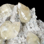 Close up of Calcite Crystals coated in Drusy Quartz
