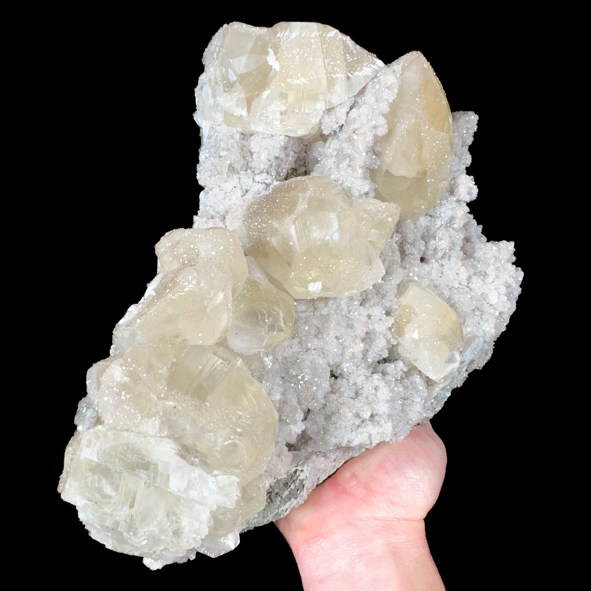 Large Calcite and Quartz Mineral Specimen