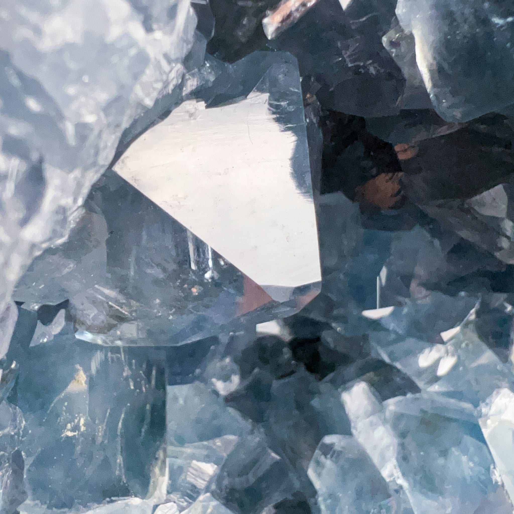 Large Blue Crystal of Celestine / Celestite from Madagascar
