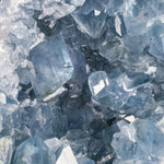 Close up of Celestite Geode Crystals