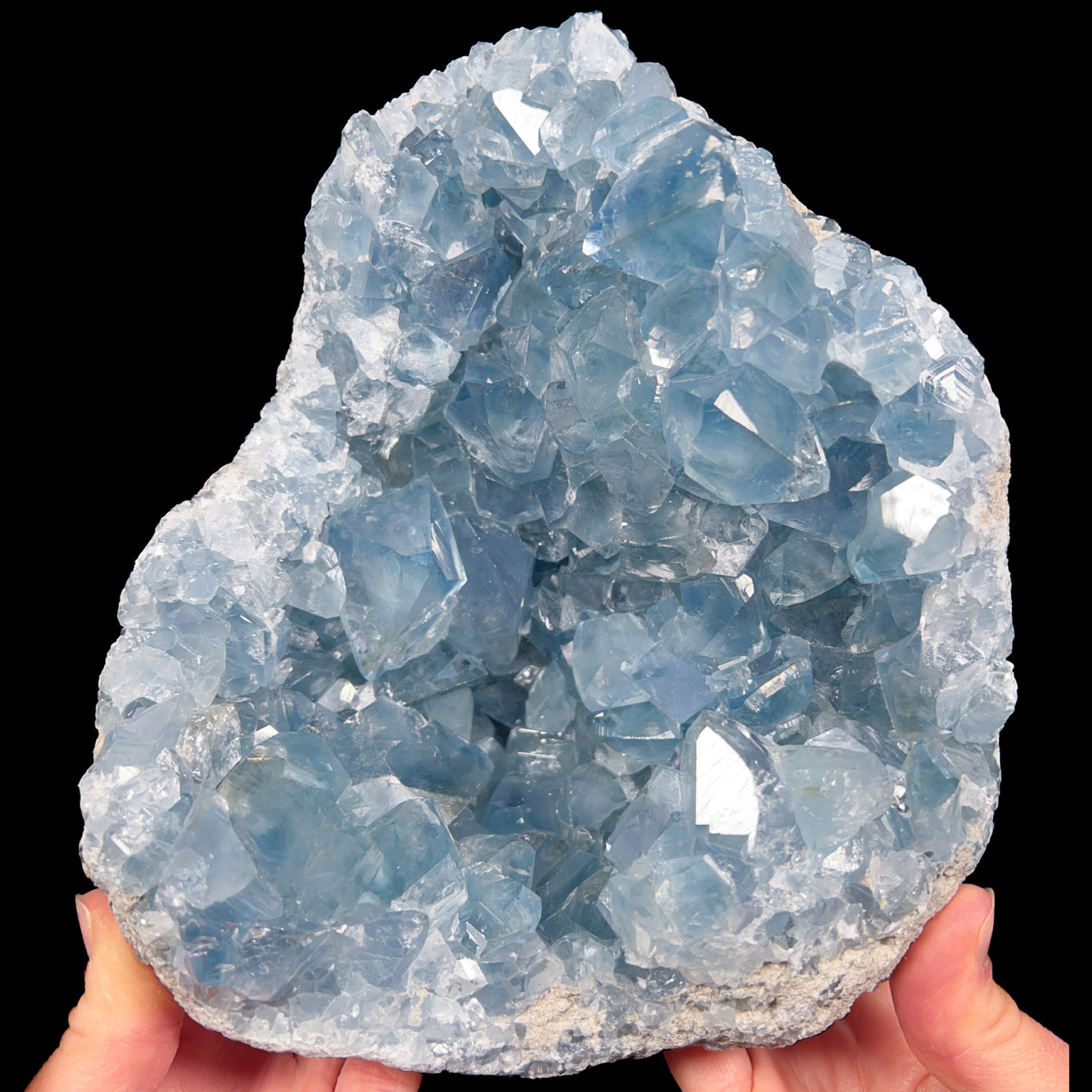 Blue Celestite Geode Mineral Specimen