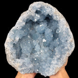 Large natural blue geode with Celestite crystals inside