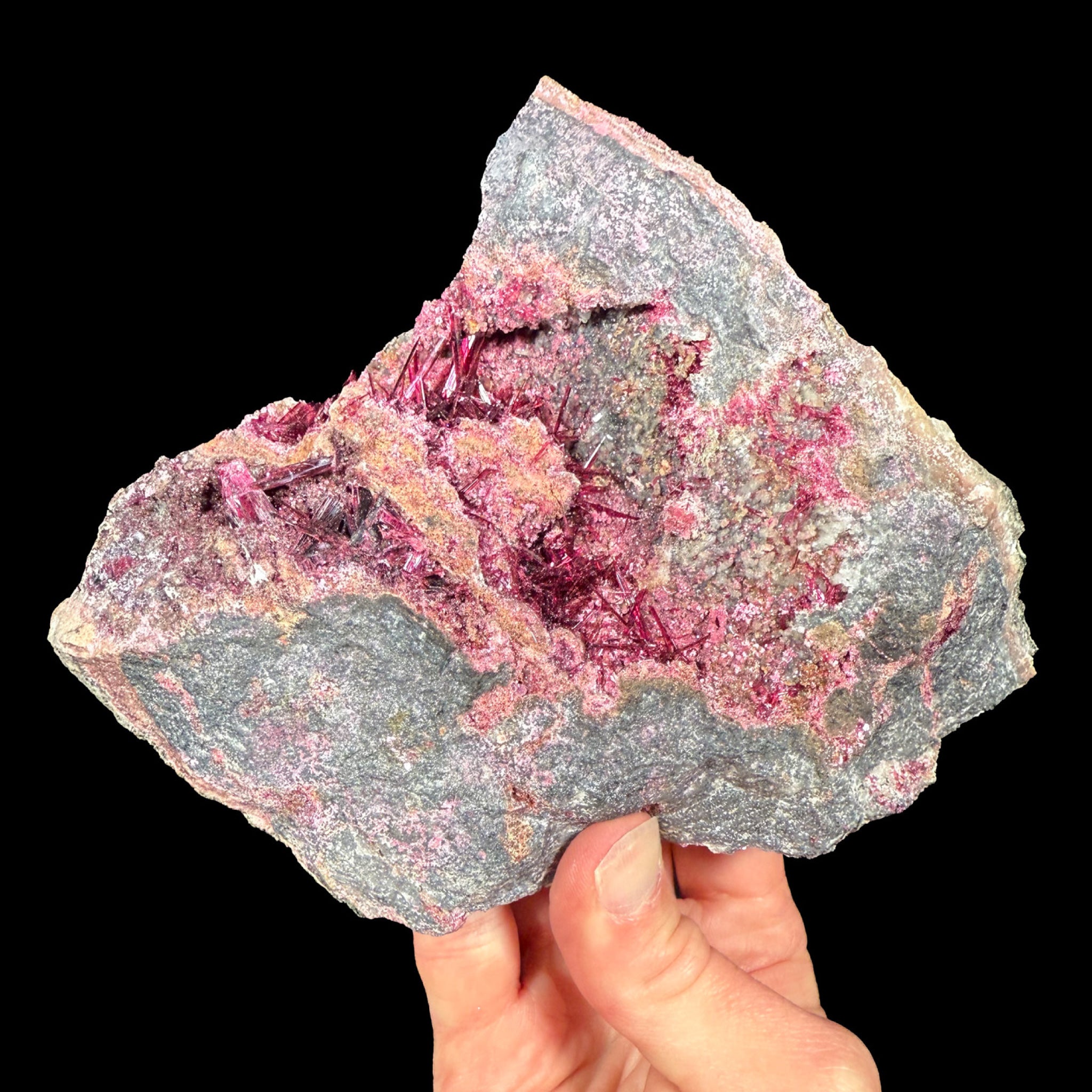 Large Erythrite mineral specimen from Morocco