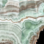 Close up of copper-replaced Green Aragonite crystals