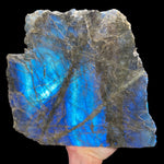 Large freeform Labradorite stone with the front polished and the back natural / raw