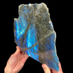 Side view of Large Labradorite with blue color flash