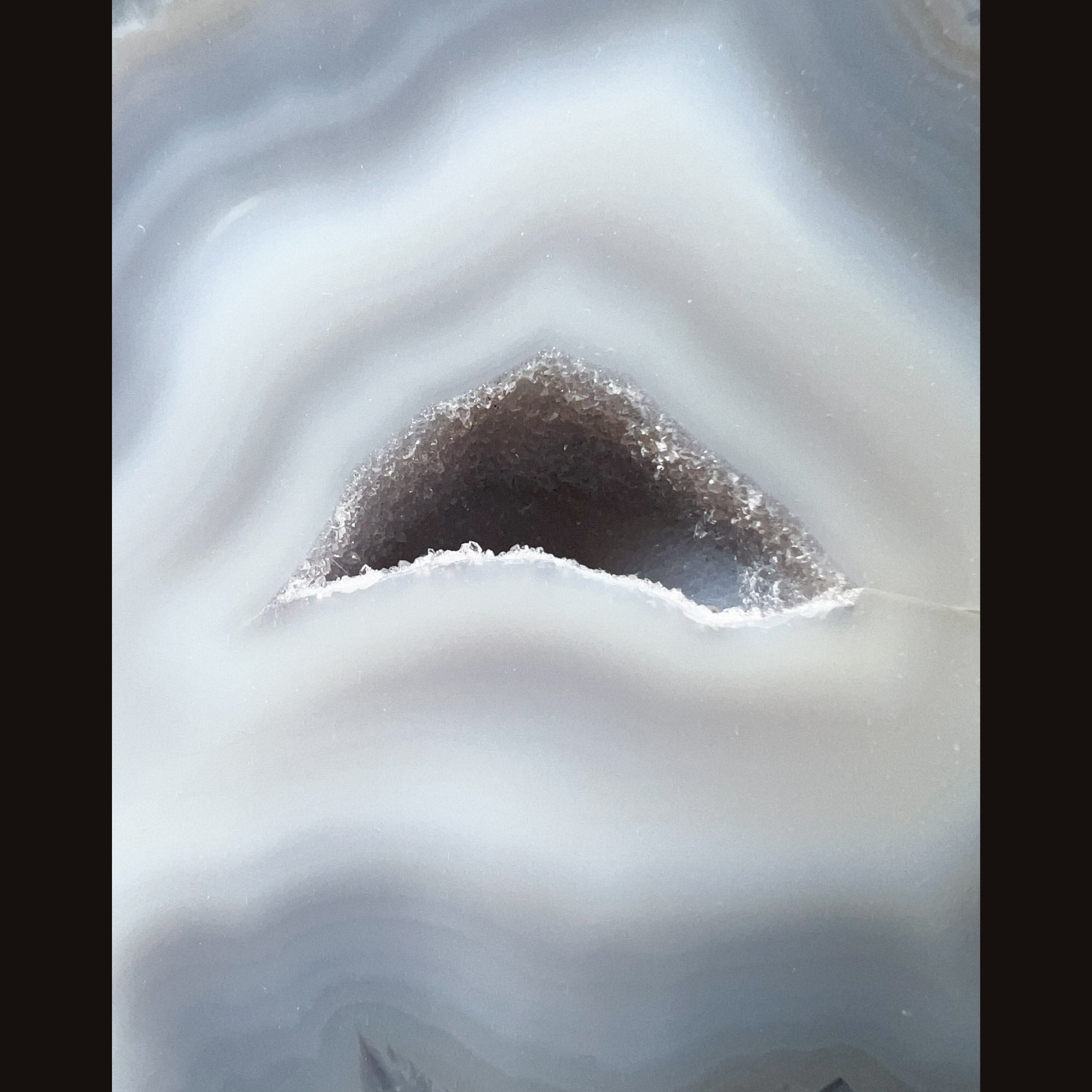 Close up of Drusy Quartz Geode Center