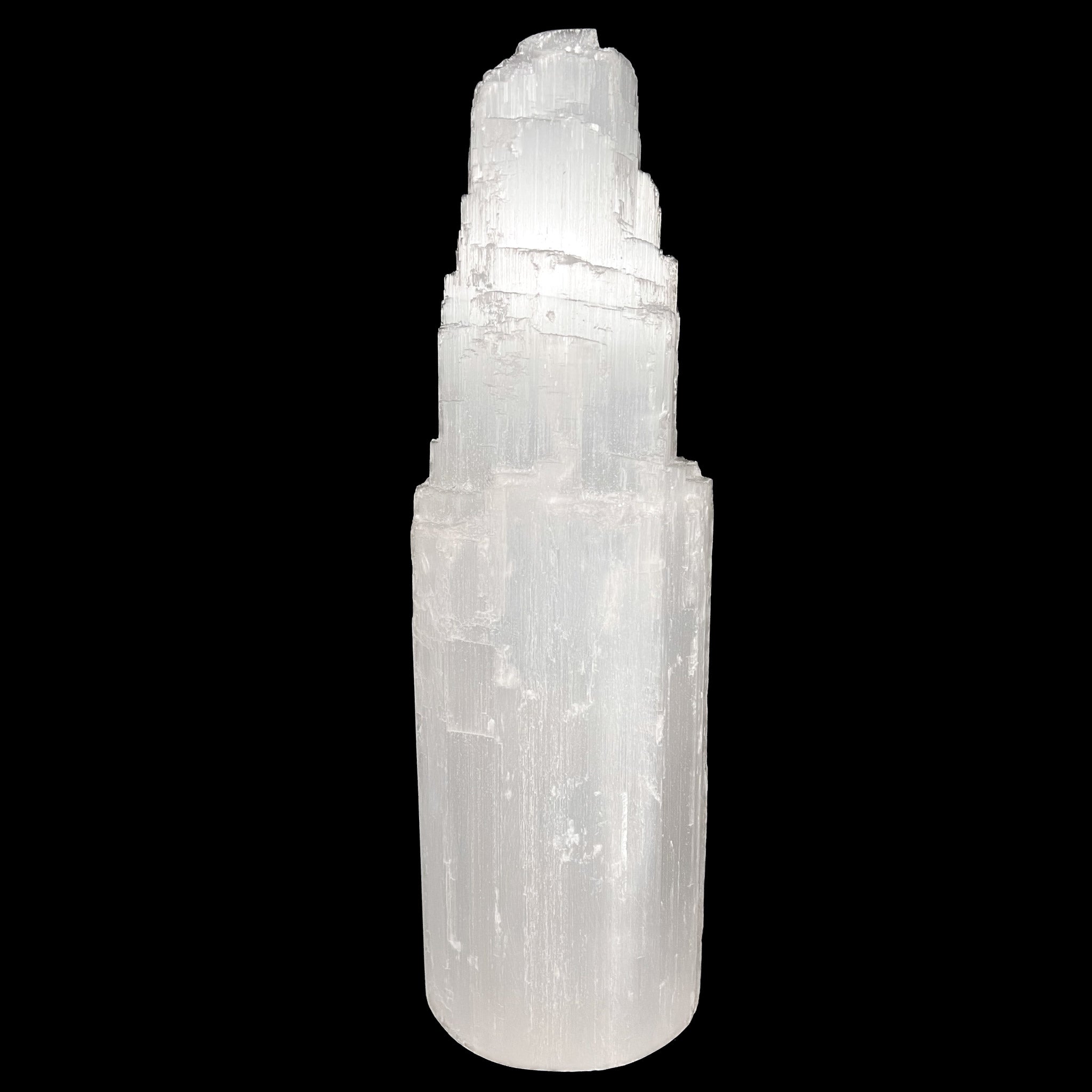 Large White Crystal Selenite Lamp