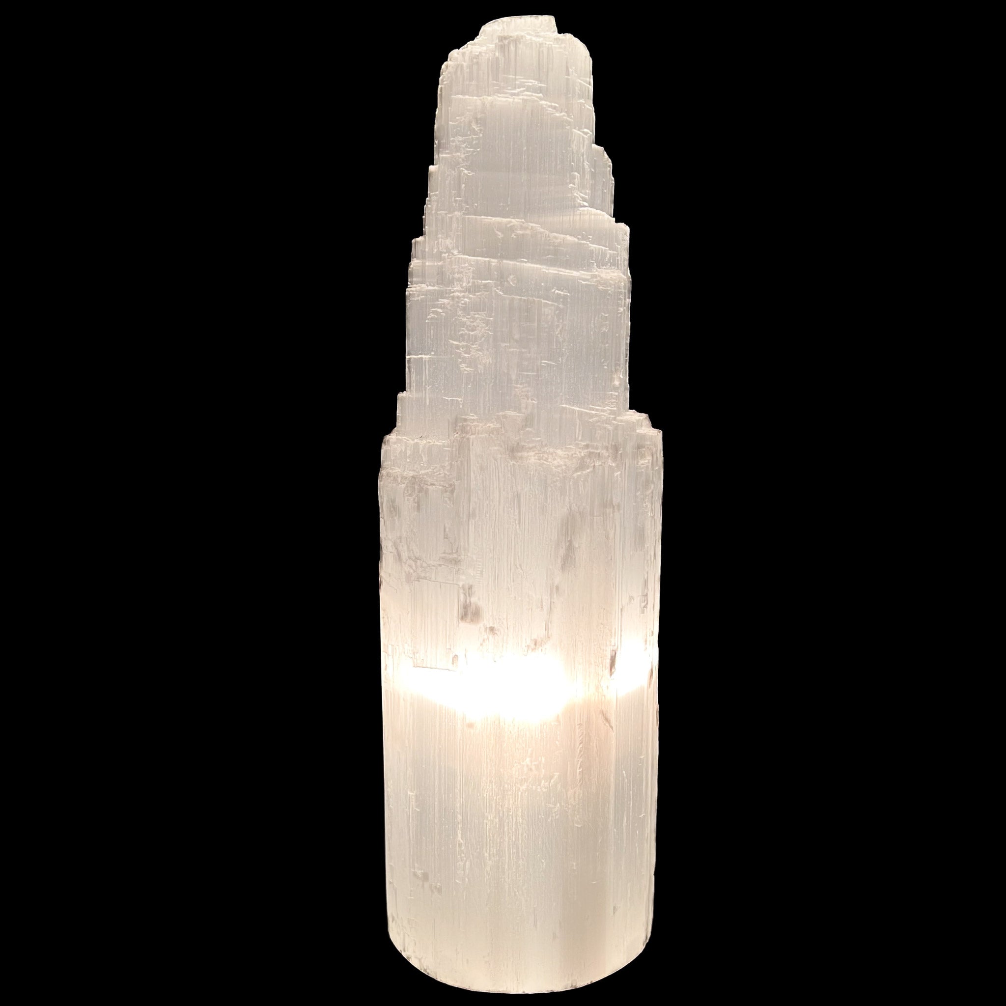Large Selenite Tower Lamp