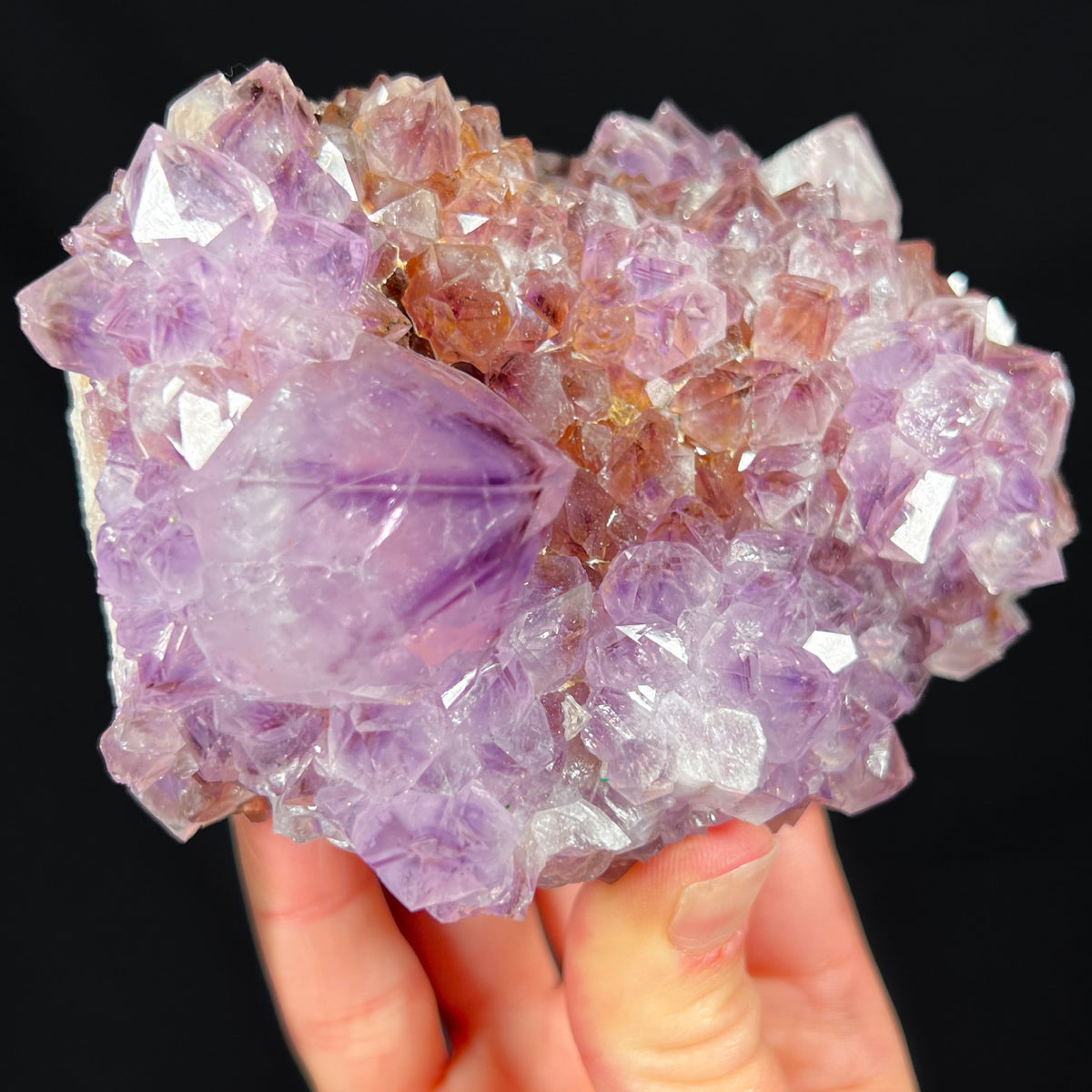 Large Crystals of Spirit Quartz Amethyst