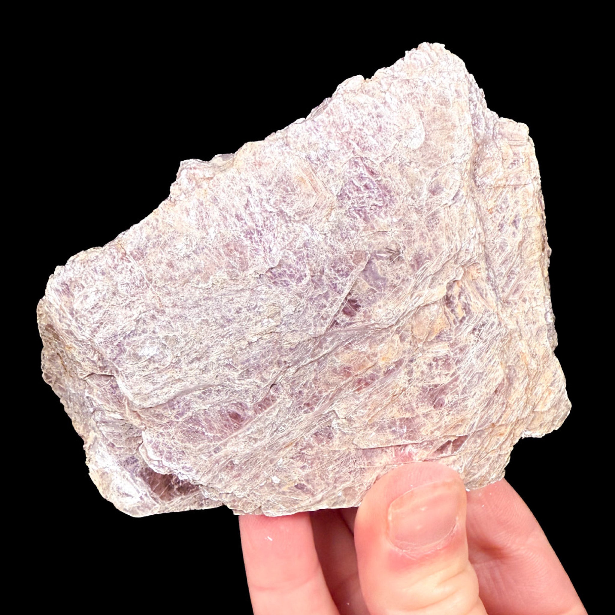 Lustrous lepidolite mica specimen