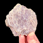 Side view of Lepidolite mica book