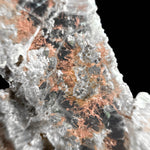 Close up of Native Copper inside a Selenite crystals from Mission Mine, AZ