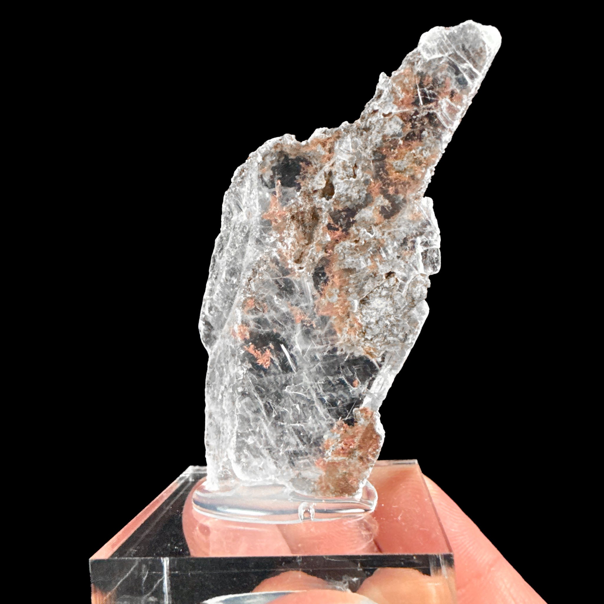 Copper inside Selenite crystal from Arizona