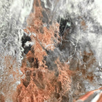Close up of Native Copper crystals inside Selenite