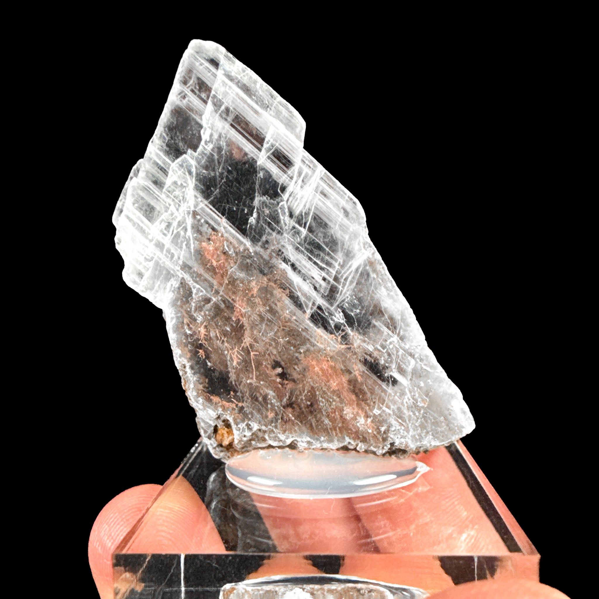 Native Copper inside Selenite - Mission Mine, Pima County, Arizona